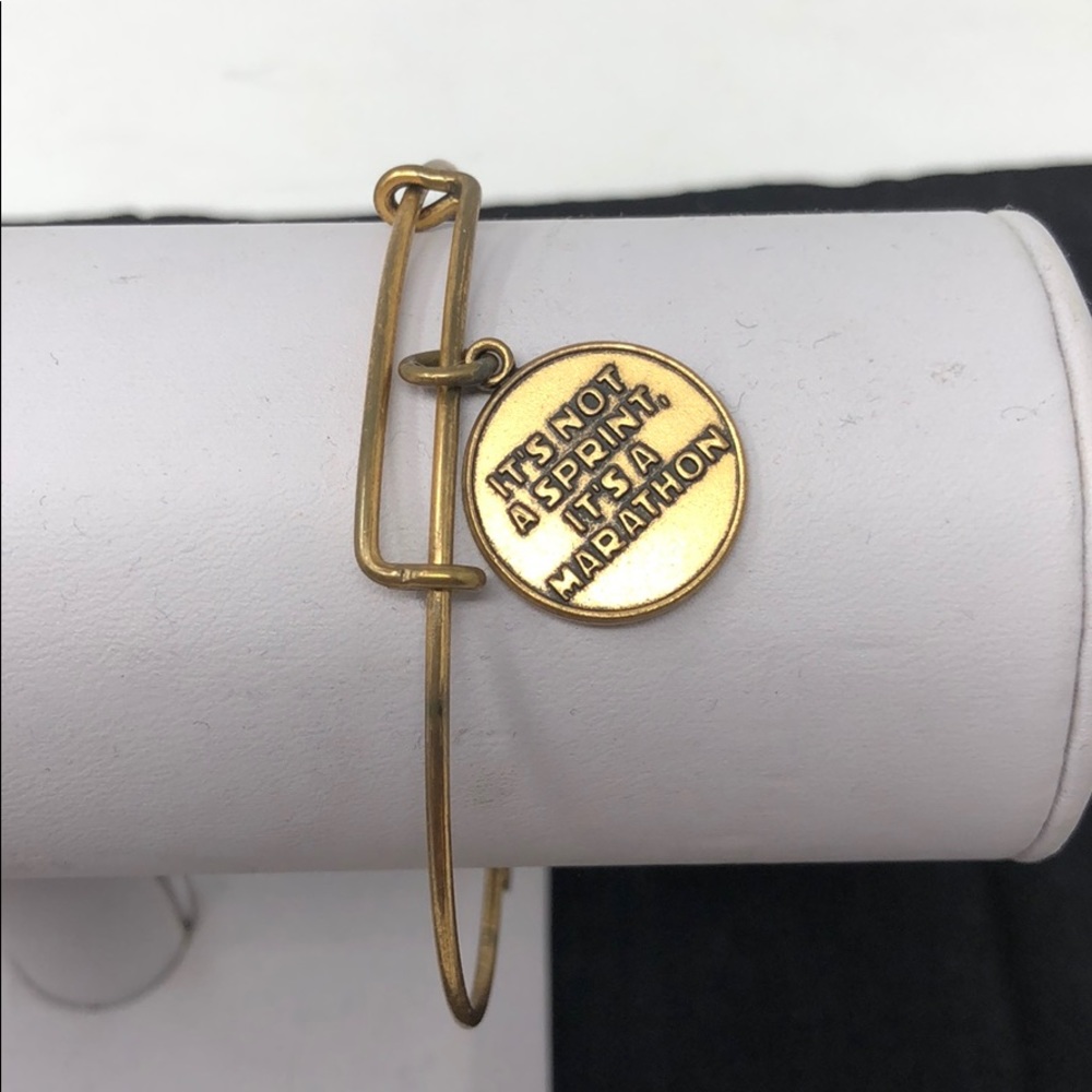 Alex&Ani Antique Gold “It’s a Marathon” Bracelet